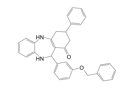 11-[3-(benzyloxy)phenyl]-3-phenyl-2,3,4,5,10,11-hexahydro-1H-dibenzo[b,e][1,4]diazepin-1-one
