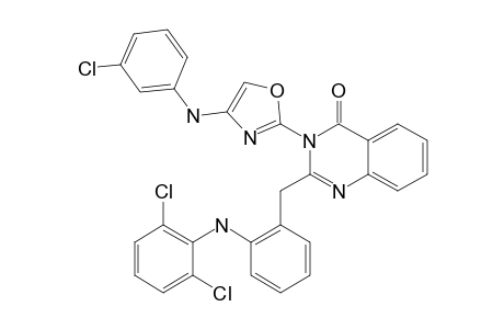 2-[2-(2,6-DICHLOROPHENYLAMINO)-PHENYLMETHYL]-3-[4-[(3-CHLOROPHENYL)-AMINO]-1,3-OXAZOL-2-YL]-QUINAZOLIN-4(3H)-ONE