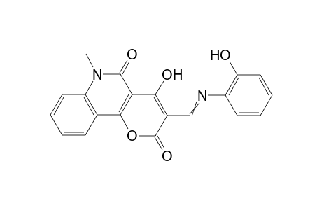 4-Hydroxy-3-{[(2-hydroxyphenyl)imino]methyl}-6-methyl-2H-pyrano[3,2-c]quinoline-2,5(6H)-dione