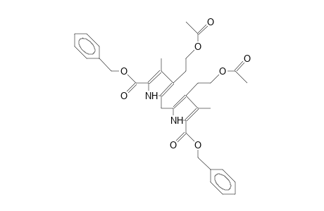 Bis(5-carbobenzyloxy-4-methyl-3-(2-acetoxy-ethyl)-pyrrolyl-2)-methane