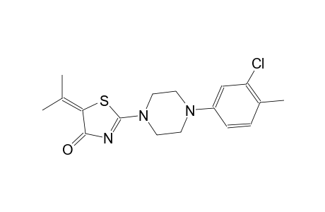 2-[4-(3-chloro-4-methylphenyl)-1-piperazinyl]-5-(1-methylethylidene)-1,3-thiazol-4(5H)-one