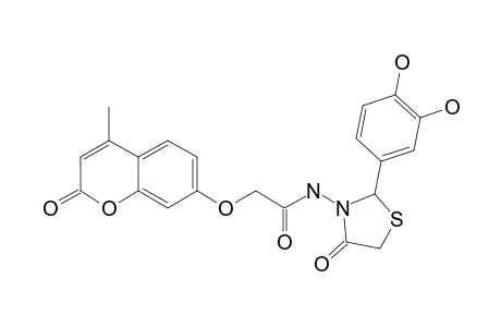 N-[2-(3,4-DIHYDROXYPHENYL)-4-OXOTHIAZOLIDIN-3-YL]-2-(4-METHYL-2-OXO-2H-CHROMEN-7-YLOXY)-ACETAMIDE