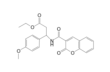 3-(4-Methoxyphenyl)-3-[[oxo-(2-oxo-1-benzopyran-3-yl)methyl]amino]propanoic acid ethyl ester