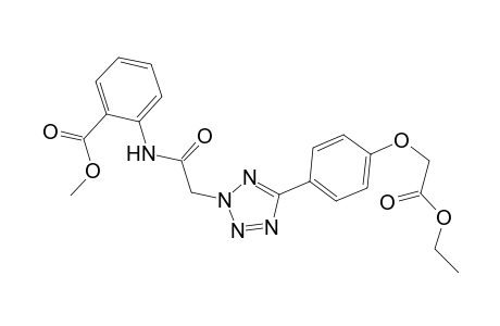 Benzoic acid, 2-[[2-[5-[4-(2-ethoxy-2-oxoethoxy)phenyl]-2H-1,2,3,4-tetrazol-2-yl]acetyl]amino]-, methyl ester
