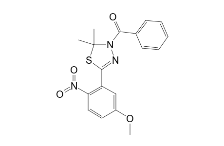 3-PHENYLCARBONYL-5-(2-NITRO-5-METHOXYPHENYL)-2,2-DIMETHYL-2,3-DIHYDRO-1,3,4-THIADIAZOLE
