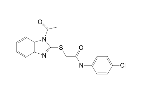 2-(1H-Benzimidazol-2-ylsulfanyl)-N-(4-chlorophenyl)acetamide, N'-acetyl