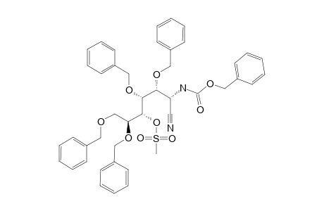 3,4,6,7-TETRA-O-BENZYL-2-BENZYLOXYCARBONYLAMINO-2-DEOXY-5-O-METHANESULFONYL-D-GLYCERO-D-IDO-HEPTONONITRILE
