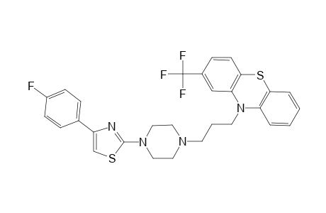 10-[3-[4-[4-(4-fluorophenyl)-1,3-thiazol-2-yl]piperazin-1-yl]propyl]-2-(trifluoromethyl)phenothiazine