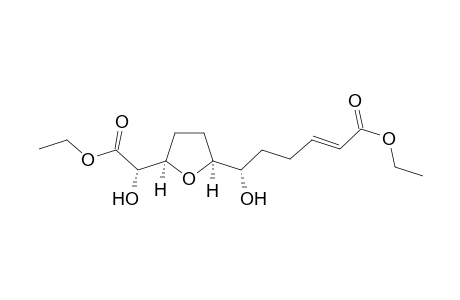 Ethyl (S)-6-[(2'S,5'R)-5'-((S)-(ethoxycarbonyl)hydroxymethyl)-tetrahydrofuran-2'-yl]-6-hydroxy-hex-2-enoate