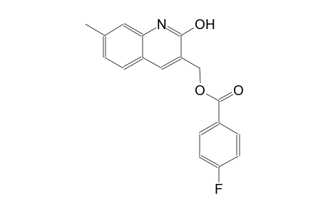 (2-hydroxy-7-methyl-3-quinolinyl)methyl 4-fluorobenzoate