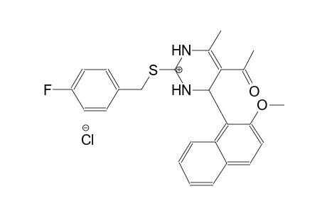 4-acetyl-1-{[(4-fluorophenyl)methyl]sulfanyl}-5-(2-methoxynaphthalen-1-yl)-3-methylcyclohex-3-en-1-ylium chloride