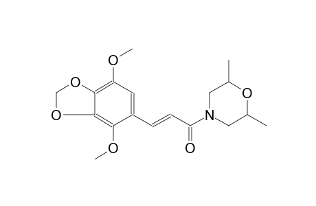 morpholine, 4-[(2E)-3-(4,7-dimethoxy-1,3-benzodioxol-5-yl)-1-oxo-2-propenyl]-2,6-dimethyl-