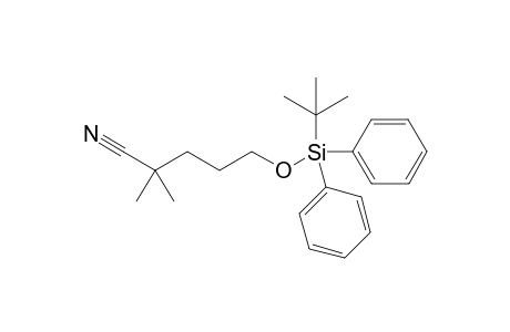 5-(tert-butyldiphenylsilyloxy)-2,2-dimethylpentanenitrile