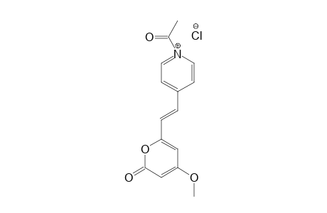 .alpha.-Pyrone, 4-methoxy-6-[2-(1-acetyl-p-pyridium chloride)-(E)-ethenyl]-