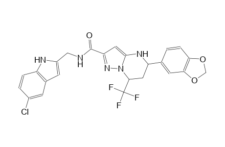 5-(1,3-benzodioxol-5-yl)-N-[(5-chloro-1H-indol-2-yl)methyl]-7-(trifluoromethyl)-4,5,6,7-tetrahydropyrazolo[1,5-a]pyrimidine-2-carboxamide