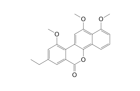 8-ETHYL-1,10,12-TRIMETHOXY-6H-BENZO-[D]-NAPHTHO-[1,2-B]-PYRAN-6-ONE