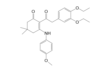 2-Cyclohexen-1-one, 2-[2-(3,4-diethoxyphenyl)acetyl]-3-[(4-methoxyphenyl)amino]-5,5-dimethyl-