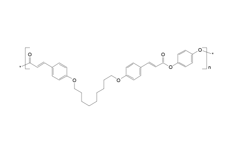 Polyester on the basis of 4,4'-nonamethylenedioxydicinnamic acid and hydroquinone
