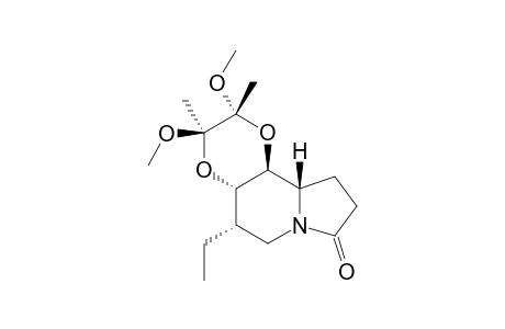 (2R,3R,4AS,5S,10AS,10BR)-5-ETHYL-2,3-DIMETHOXY-2,3-DIMETHYLOCTAHYDRO-[1,4]-DIOXINO-[2,3-G]-INDOLIZIN-8(4AH)-ONE