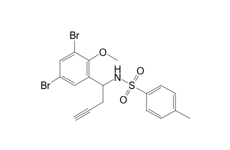 N-[1-(3,5-Dibromo-2-methoxyphenyl)-but-3-ynyl]-4-methyl-benzenesulfonamide