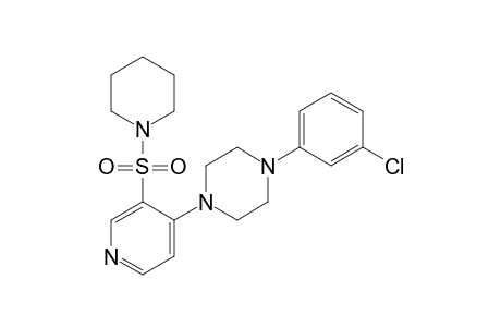 1-(m-chlorophenyl)-4-[3-(piperidinosulfonyl)-4-pyridyl]piperazine