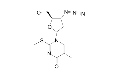 1-(3-Azido-2,3-dideoxy-.alpha.-D-erythropentofuranosyl)-5-methyl-2-methylthiopyrimidin-4(1H)-one