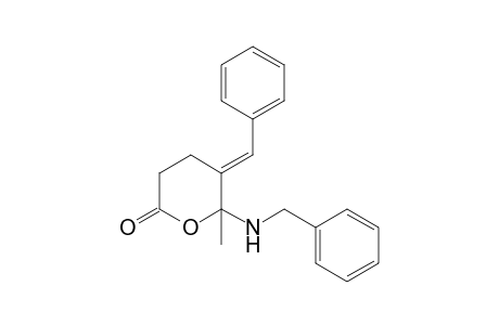 6-Benzylamino-6-methyl-5-[(E)-1-phenylmethylidene]tetrahydro-2H-pyranone