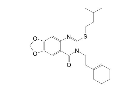 [1,3]dioxolo[4,5-g]quinazolin-8(7H)-one, 7-[2-(1-cyclohexen-1-yl)ethyl]-6-[(3-methylbutyl)thio]-