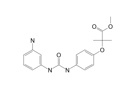 2-[4-[(3-aminophenyl)carbamoylamino]phenoxy]-2-methyl-propionic acid methyl ester
