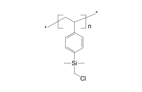 Poly[1-(4-dimethylchloromethylsilyl)phenylethYlene]; poly(p-dimethylchloromethylsilyl-styrene)