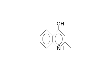 2-Methyl-4-hydroxy-quinolinium cation