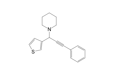 1-(3-phenyl-1-(thiophen-3-yl)prop-2-yn-1-yl)piperidine