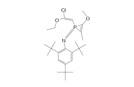Z-1-(2,4,6-TRI-TERT.-BUTYLPHENYLAMINO)-1-(1-ETHOXY-1-CHLOROETHEN-2-YL)-2-METHYL-3-METHOXY-LAMBDA-(5)-PHOSPHIRENE