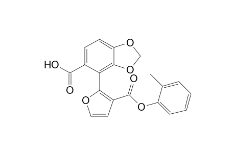 2-Methylphenyl 2-[2-carboxy-5,6-(methylenedioxy)phenyl]-3-furylcarboxylate