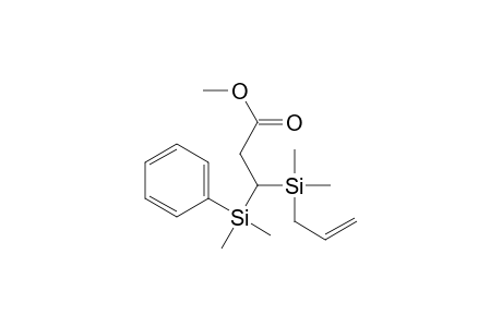 (3RS)-Methyl 3-dimethyl(2-propenyl)silyl-3-dimethyl(phenyl)silylpropionate