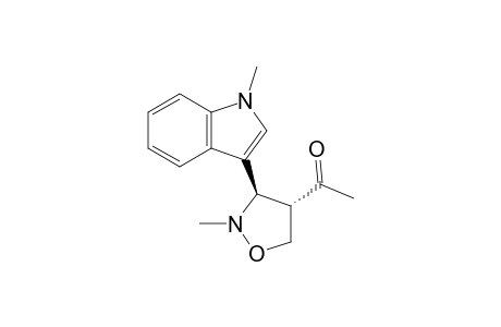 (3R*,4S*)-4-Acetyl-2-methyl-3-(1'-methylindol-3'-yl)isoxazolidine