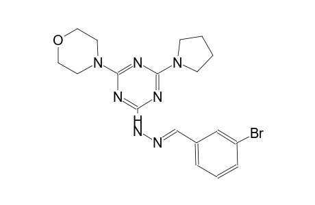 benzaldehyde, 3-bromo-, [4-(4-morpholinyl)-6-(1-pyrrolidinyl)-1,3,5-triazin-2-yl]hydrazone
