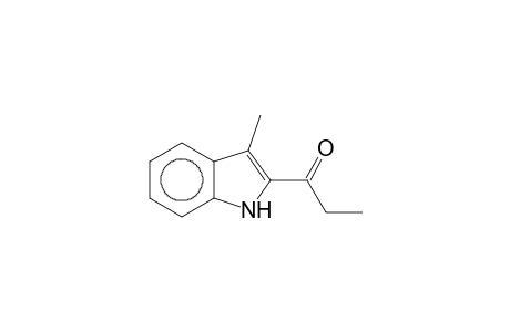 1H-Indole, 3-methyl-2-propanoyl-