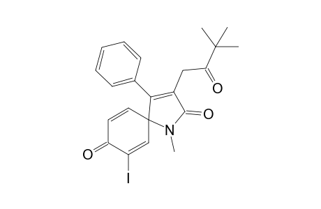 3-(3,3-Dimethyl-2-oxobutyl)-7-iodo-1-methyl-4-phenyl-1-azaspiro[4.5]deca-3,6,9-triene-2,8-dione