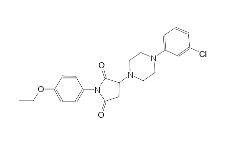 3-[4-(3-chlorophenyl)-1-piperazinyl]-1-(4-ethoxyphenyl)-2,5-pyrrolidinedione