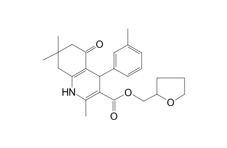 Tetrahydro-2-furanylmethyl 2,7,7-trimethyl-4-(3-methylphenyl)-5-oxo-1,4,5,6,7,8-hexahydro-3-quinolinecarboxylate