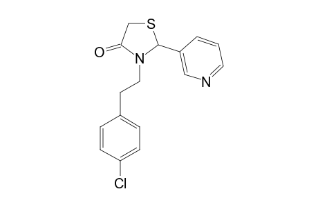 3-(p-chlorophenethyl)-2-(3-pyridyl)-4-thiazolidinone