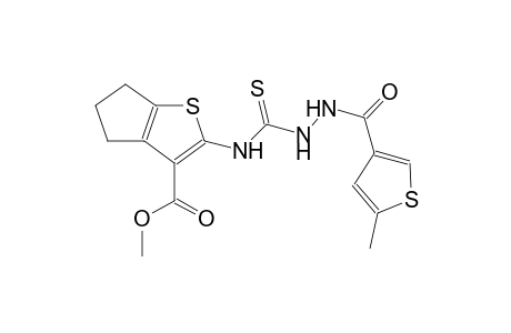 methyl 2-[({2-[(5-methyl-3-thienyl)carbonyl]hydrazino}carbothioyl)amino]-5,6-dihydro-4H-cyclopenta[b]thiophene-3-carboxylate