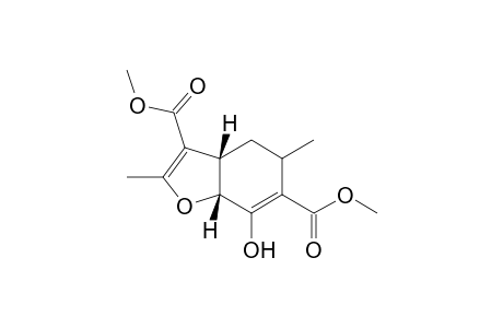 Dimethyl (3aS,7aR)-7-hydroxy-2,5-dimethyl-3a,4,5,7a-tetrahydro-1-benzofuran-3,6-dicarboxylate
