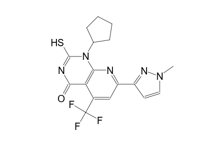 pyrido[2,3-d]pyrimidin-4(1H)-one, 1-cyclopentyl-2-mercapto-7-(1-methyl-1H-pyrazol-3-yl)-5-(trifluoromethyl)-