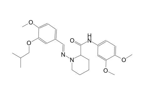 N-(3,4-dimethoxyphenyl)-1-{[(E)-(3-isobutoxy-4-methoxyphenyl)methylidene]amino}-2-piperidinecarboxamide