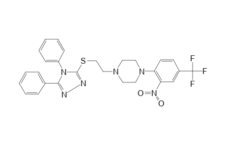 1-[2-[(4,5-diphenyl-1,2,4-triazol-3-yl)sulfanyl]ethyl]-4-[2-nitro-4-(trifluoromethyl)phenyl]piperazine