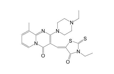 3-[(Z)-(3-ethyl-4-oxo-2-thioxo-1,3-thiazolidin-5-ylidene)methyl]-2-(4-ethyl-1-piperazinyl)-9-methyl-4H-pyrido[1,2-a]pyrimidin-4-one