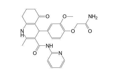 4-[4-(2-amino-2-oxoethoxy)-3-methoxyphenyl]-2-methyl-5-oxo-N-(2-pyridinyl)-1,4,5,6,7,8-hexahydro-3-quinolinecarboxamide