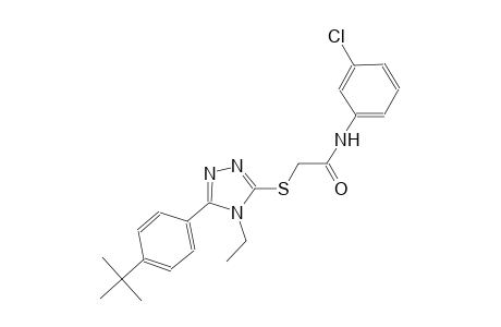 2-{[5-(4-tert-butylphenyl)-4-ethyl-4H-1,2,4-triazol-3-yl]sulfanyl}-N-(3-chlorophenyl)acetamide
